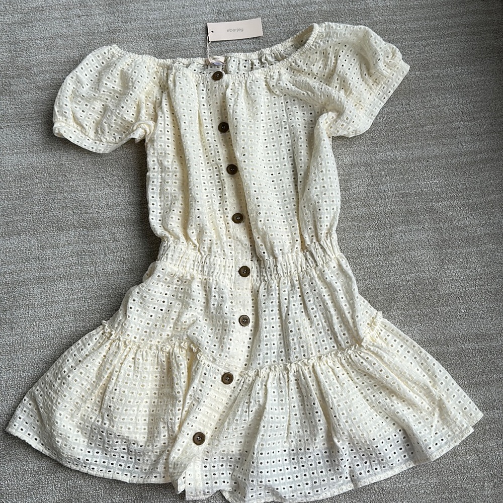 EBERJEY  ivory eyelet sundress